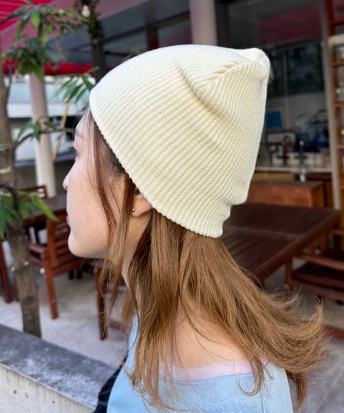 CIAOPANIC TYPY(チャオパニックティピー)の「プチプラリブビーニー(ニットキャップ/ビーニー・レディース・ライム/グレー/オフホワイト/ブラック/ブルー・ONE SIZE)」の10枚目の写真