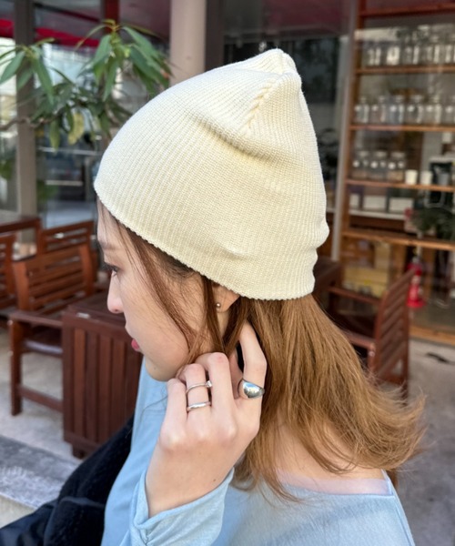 CIAOPANIC TYPY(チャオパニックティピー)の「プチプラリブビーニー(ニットキャップ/ビーニー・レディース・ライム/グレー/オフホワイト/ブラック/ブルー・ONE SIZE)」の12枚目の写真