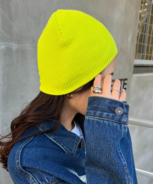 CIAOPANIC TYPY(チャオパニックティピー)の「プチプラリブビーニー(ニットキャップ/ビーニー・レディース・ライム/グレー/オフホワイト/ブラック/ブルー・ONE SIZE)」の13枚目の写真