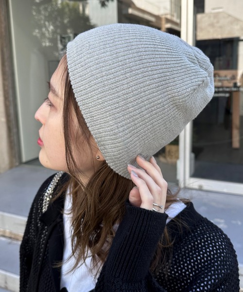 CIAOPANIC TYPY(チャオパニックティピー)の「プチプラリブビーニー(ニットキャップ/ビーニー・レディース・ライム/グレー/オフホワイト/ブラック/ブルー・ONE SIZE)」の8枚目の写真