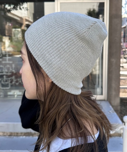 CIAOPANIC TYPY(チャオパニックティピー)の「プチプラリブビーニー(ニットキャップ/ビーニー・レディース・ライム/グレー/オフホワイト/ブラック/ブルー・ONE SIZE)」の9枚目の写真