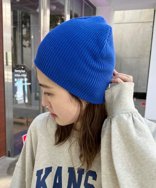 CIAOPANIC TYPY(チャオパニックティピー)の「プチプラリブビーニー(ニットキャップ/ビーニー・レディース・ライム/グレー/オフホワイト/ブラック/ブルー・ONE SIZE)」の15枚目の写真