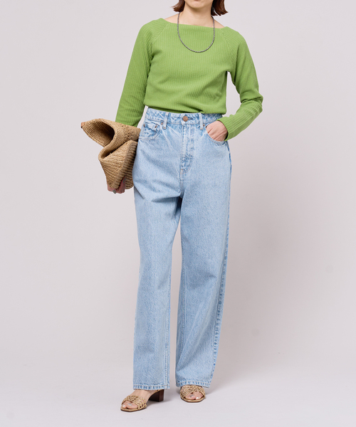 IENA LA BOUCLE(イエナラブークル)の「IENA LA BOUCLE フリルストライプスクエアネックカットソー(Tシャツ/カットソー・レディース・ブラック/グリーン/ピンク・FREE)」の20枚目の写真