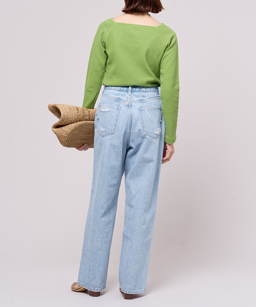 IENA LA BOUCLE(イエナラブークル)の「IENA LA BOUCLE フリルストライプスクエアネックカットソー(Tシャツ/カットソー・レディース・ブラック/グリーン/ピンク・FREE)」の22枚目の写真