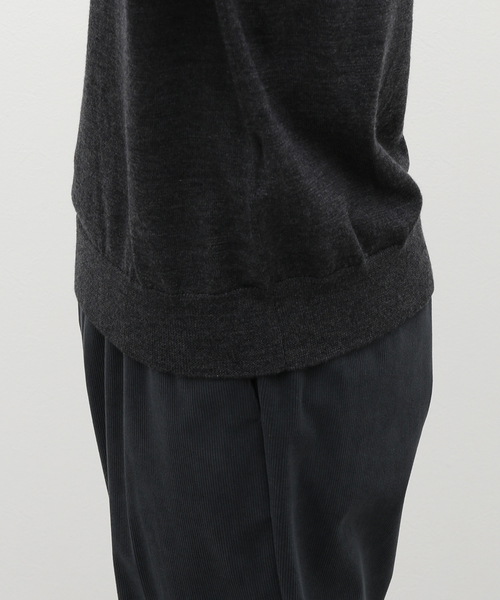 EDIFICE（エディフィス）の「《再入荷》ウール/シルク/カシミア MIX クリスタル モックネックニット（ニット/セーター・メンズ・パープル/チャコールグレー/ブラック/アイボリー・SMALL/MEDIUM/LARGE）」の13枚目の写真