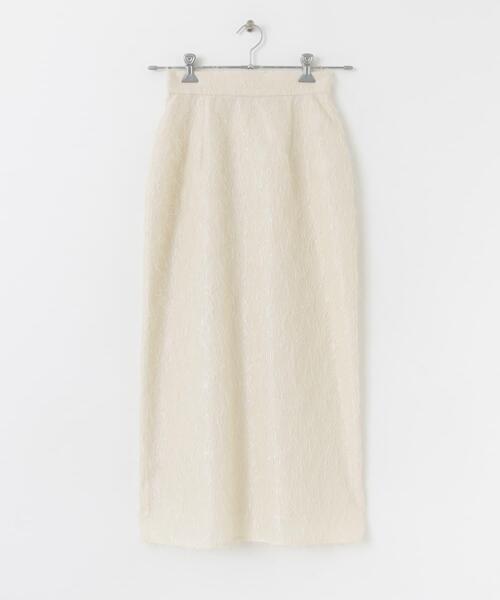 HEYUMM（ヘユム）の「ジャガードフリンジスカート（スカート・レディース・アイボリー/ブラック/ラベンダー・MEDIUM/SMALL）」の10枚目の写真