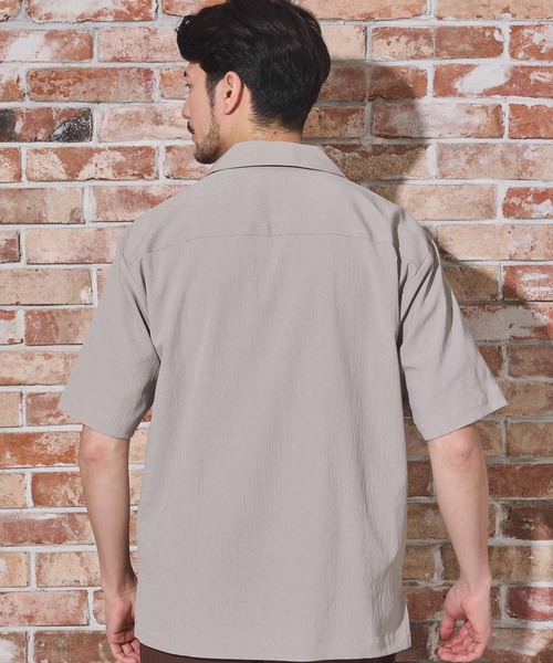 UNION STATION（ユニオンステーション）の「楊柳カチオン半袖開襟シャツ（シャツ/ブラウス・メンズ・ブラウン/グリーン/ベージュ/ブラック・M/L/LL）」の16枚目の写真