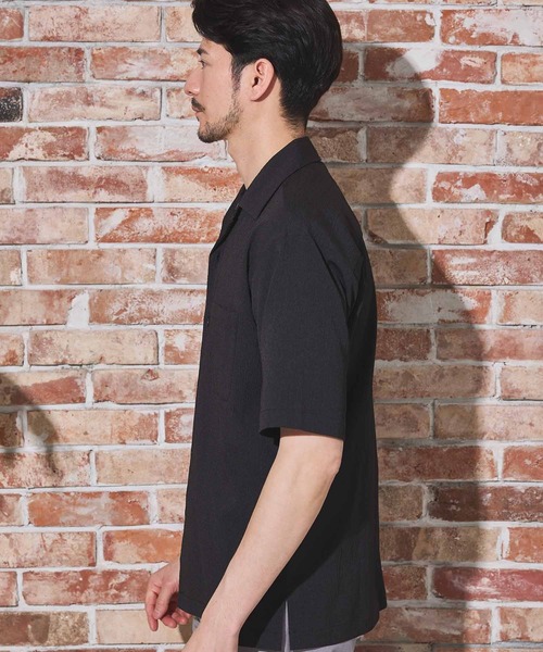 UNION STATION（ユニオンステーション）の「楊柳カチオン半袖開襟シャツ（シャツ/ブラウス・メンズ・ブラウン/グリーン/ベージュ/ブラック・M/L/LL）」の21枚目の写真