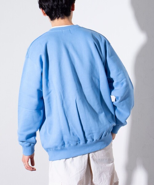 GLOSTER(グロスター)の「【限定展開】【GLOSTER/グロスター】ベーシック クルーネックスウェット プルオーバー 裏パイル(スウェット・メンズ・アッシュグレー/ブラック/サックスブルー/アイボリー・S/M/L)」の6枚目の写真