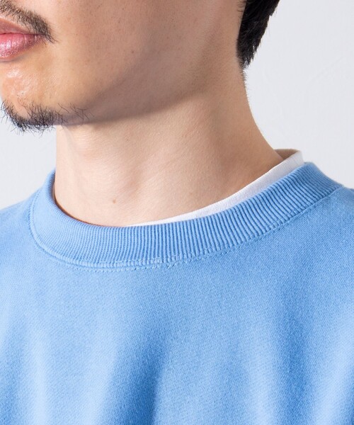 GLOSTER(グロスター)の「【限定展開】【GLOSTER/グロスター】ベーシック クルーネックスウェット プルオーバー 裏パイル(スウェット・メンズ・アッシュグレー/ブラック/サックスブルー/アイボリー・S/M/L)」の8枚目の写真