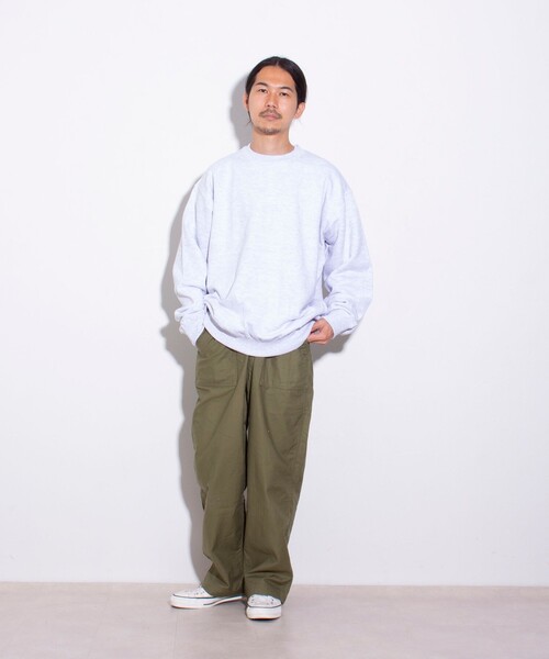 GLOSTER(グロスター)の「【限定展開】【GLOSTER/グロスター】ベーシック クルーネックスウェット プルオーバー 裏パイル(スウェット・メンズ・アッシュグレー/ブラック/サックスブルー/アイボリー・S/M/L)」の12枚目の写真