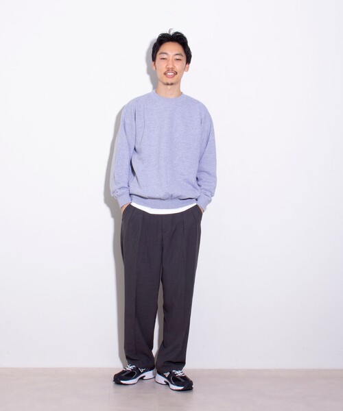 GLOSTER(グロスター)の「【限定展開】【GLOSTER/グロスター】ベーシック クルーネックスウェット プルオーバー 裏パイル(スウェット・メンズ・アッシュグレー/ブラック/サックスブルー/アイボリー・S/M/L)」の13枚目の写真