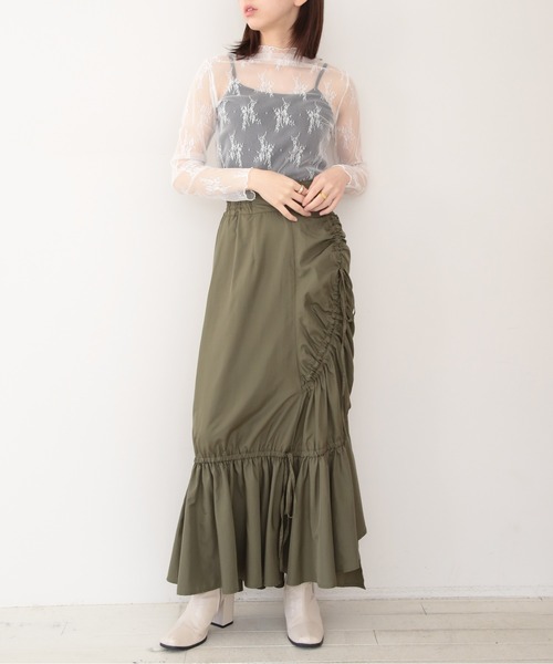 SETUP7（セットアップセブン）の「【SETUP7】キャンディースリーブレースインナー KNF059（Tシャツ/カットソー・レディース・ブラック/ホワイト/ベージュ・FREE）」の22枚目の写真