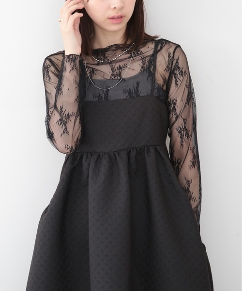 SETUP7（セットアップセブン）の「【SETUP7】キャンディースリーブレースインナー KNF059（Tシャツ/カットソー・レディース・ブラック/ホワイト/ベージュ・FREE）」の10枚目の写真