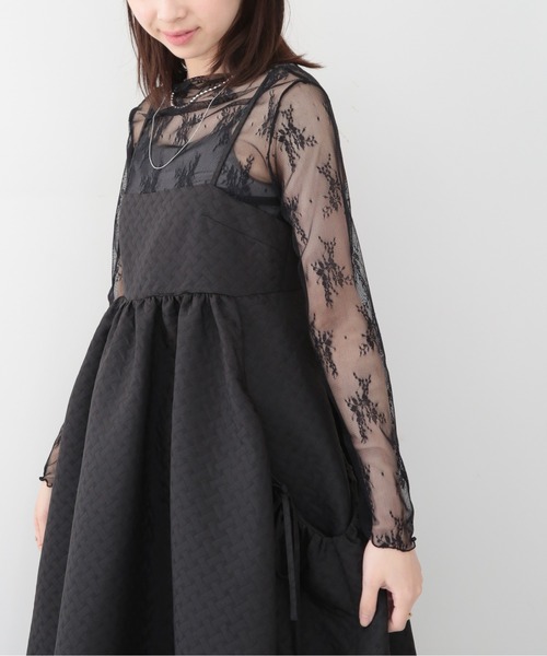 SETUP7（セットアップセブン）の「【SETUP7】キャンディースリーブレースインナー KNF059（Tシャツ/カットソー・レディース・ブラック/ホワイト/ベージュ・FREE）」の12枚目の写真