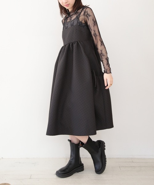 SETUP7（セットアップセブン）の「【SETUP7】キャンディースリーブレースインナー KNF059（Tシャツ/カットソー・レディース・ブラック/ホワイト/ベージュ・FREE）」の7枚目の写真