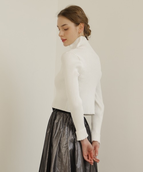 【セール】リブジッパーカーディガン（カーディガン/ボレロ）｜And Couture（アンドクチュール）