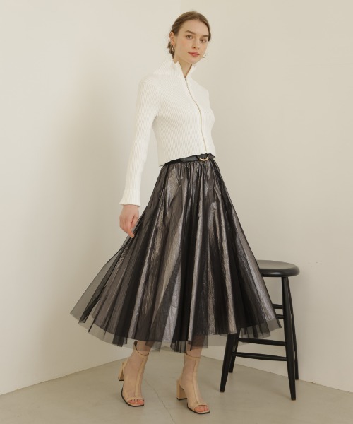 【セール】リブジッパーカーディガン（カーディガン/ボレロ）｜And Couture（アンドクチュール）