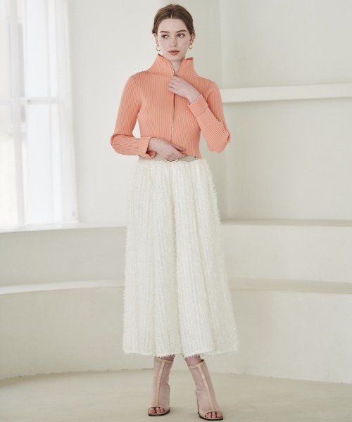 【セール】リブジッパーカーディガン（カーディガン/ボレロ）｜And Couture（アンドクチュール）