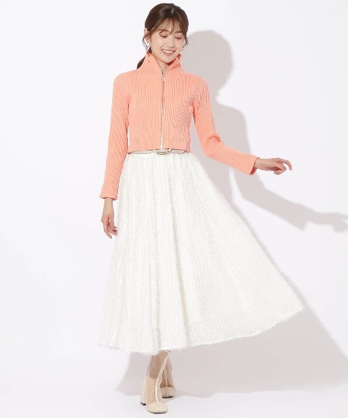 【セール】リブジッパーカーディガン（カーディガン/ボレロ）｜And Couture（アンドクチュール）