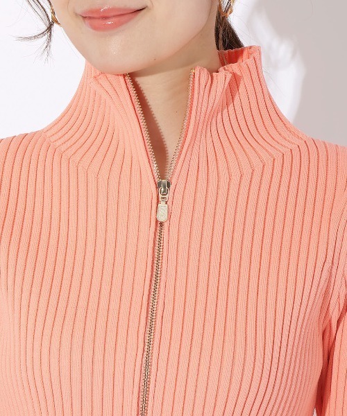 【セール】リブジッパーカーディガン（カーディガン/ボレロ）｜And Couture（アンドクチュール）