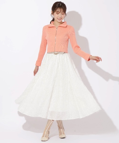 【セール】リブジッパーカーディガン（カーディガン/ボレロ）｜And Couture（アンドクチュール）