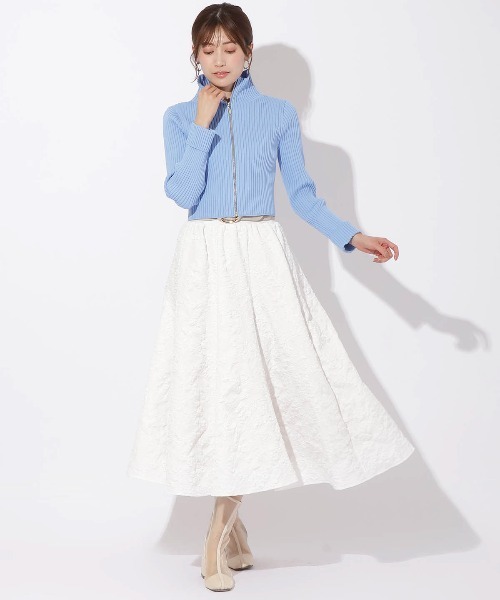 【セール】リブジッパーカーディガン（カーディガン/ボレロ）｜And Couture（アンドクチュール）