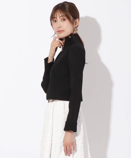 【セール】リブジッパーカーディガン（カーディガン/ボレロ）｜And Couture（アンドクチュール）