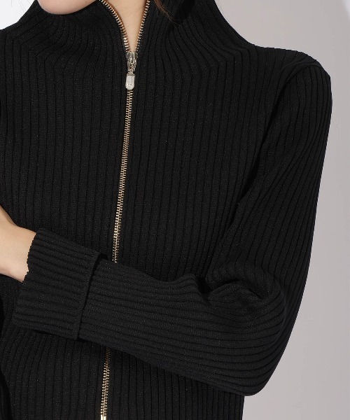 【セール】リブジッパーカーディガン（カーディガン/ボレロ）｜And Couture（アンドクチュール）