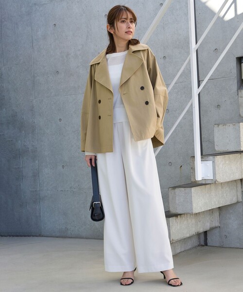 UNFILO(アンフィーロ)の「イージーチノ ワイドパンツ(その他パンツ・レディース・ネイビー系/ホワイト系/ベージュ系・X-SMALL/SMALL/MEDIUM/LARGE)」の5枚目の写真