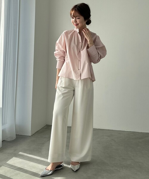 UNFILO(アンフィーロ)の「イージーチノ ワイドパンツ(その他パンツ・レディース・ネイビー系/ホワイト系/ベージュ系・X-SMALL/SMALL/MEDIUM/LARGE)」の10枚目の写真