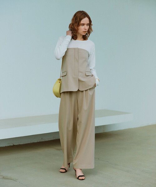 UNFILO(アンフィーロ)の「イージーチノ ワイドパンツ(その他パンツ・レディース・ネイビー系/ホワイト系/ベージュ系・X-SMALL/SMALL/MEDIUM/LARGE)」の12枚目の写真