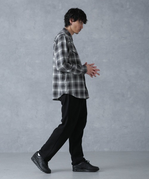 NANO universe（ナノユニバース）の「サマーワッフルイージーパンツ（その他パンツ・メンズ・グレー/ブラック・S/M/L）」の7枚目の写真