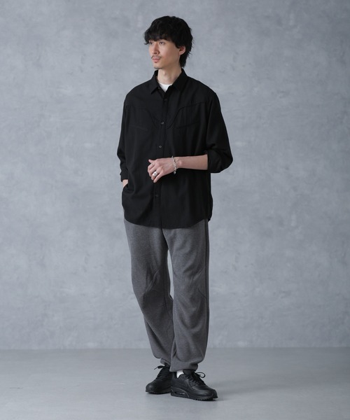 NANO universe（ナノユニバース）の「サマーワッフルイージーパンツ（その他パンツ・メンズ・グレー/ブラック・S/M/L）」の14枚目の写真