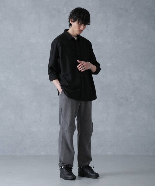 NANO universe（ナノユニバース）の「サマーワッフルイージーパンツ（その他パンツ・メンズ・グレー/ブラック・S/M/L）」の15枚目の写真
