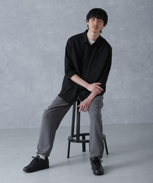 NANO universe（ナノユニバース）の「サマーワッフルイージーパンツ（その他パンツ・メンズ・グレー/ブラック・S/M/L）」の16枚目の写真