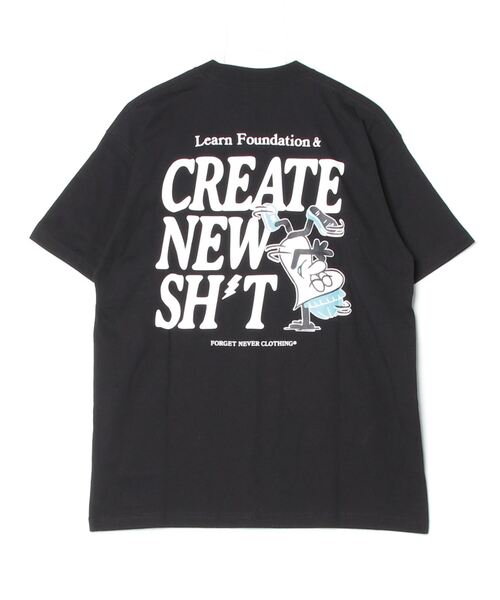 FORGET NEVER フォーゲットネバー の ムラサキスポーツ限定 FORGET NEVER フォーゲットネバー 半袖 シャツ バックプリント オーバーサイズ 242OO1ST201FN Tシャツ カットソー