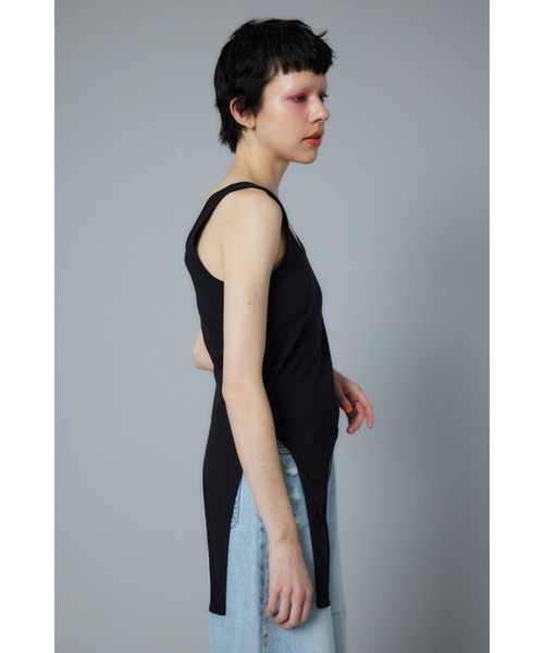セール】Sheer asymmetry tank シアーアシンメトリータンク