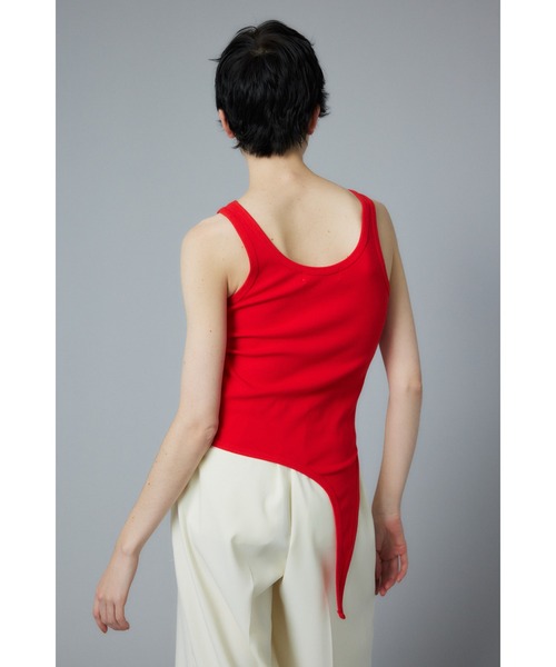 タンクトップ ノースリーブ Sheer asymmetry tank　シアーアシンメトリータンク レディース セール】Sheer asymmetry tank シアーアシンメトリータンク