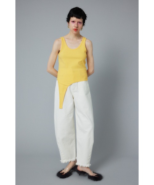 タンクトップ ノースリーブ Sheer asymmetry tank　シアーアシンメトリータンク レディース セール】Sheer asymmetry tank シアーアシンメトリータンク