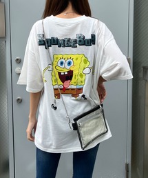スポンジボブプリントオーバーサイズTシャツ