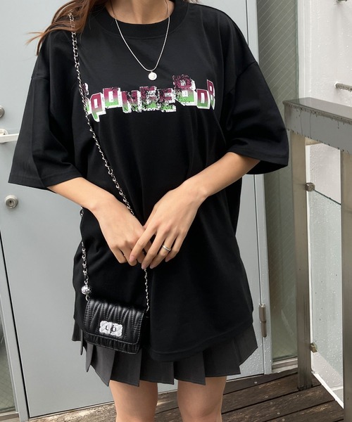 GLAMOROUS JANE(グラマラスジェーン)の「スポンジボブプリントオーバーサイズTシャツ(Tシャツ/カットソー・レディース・オフホワイト/チャコールグレー/ブラック・FREE)」の18枚目の写真