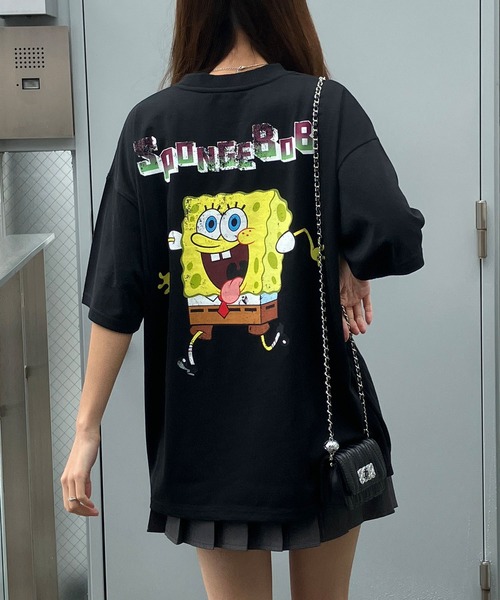 GLAMOROUS JANE(グラマラスジェーン)の「スポンジボブプリントオーバーサイズTシャツ(Tシャツ/カットソー・レディース・オフホワイト/チャコールグレー/ブラック・FREE)」の21枚目の写真