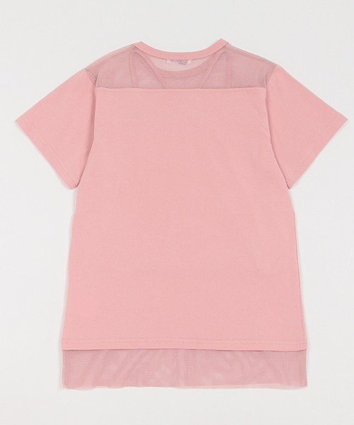 X-girl Stages（エックスガールステージス）の「メッシュ切替カラフルロゴワンピース（Tシャツ/カットソー・キッズ・ブラック/ピンク/ラベンダー・140cm/130cm/90cm/120cm/110cm/100cm）」の8枚目の写真