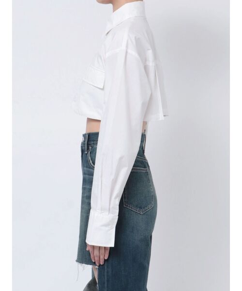 EVRIS（エヴリス）の「ポケットショートシャツ（シャツ/ブラウス・レディース・その他1/ホワイト/ブルー・FREE）」の15枚目の写真