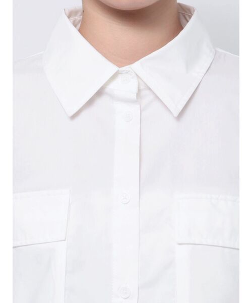 EVRIS（エヴリス）の「ポケットショートシャツ（シャツ/ブラウス・レディース・その他1/ホワイト/ブルー・FREE）」の17枚目の写真