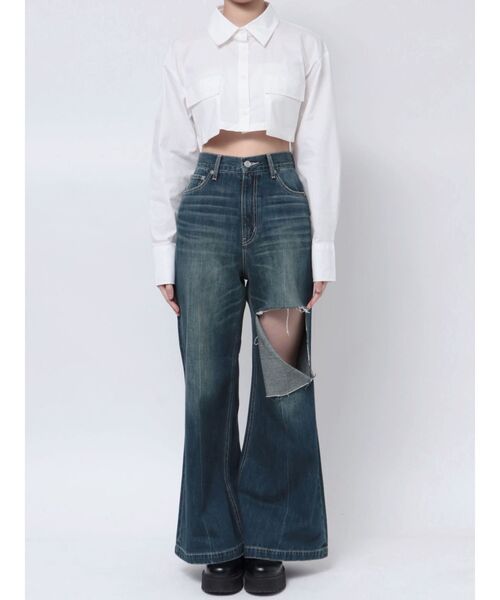 EVRIS（エヴリス）の「ポケットショートシャツ（シャツ/ブラウス・レディース・その他1/ホワイト/ブルー・FREE）」の22枚目の写真