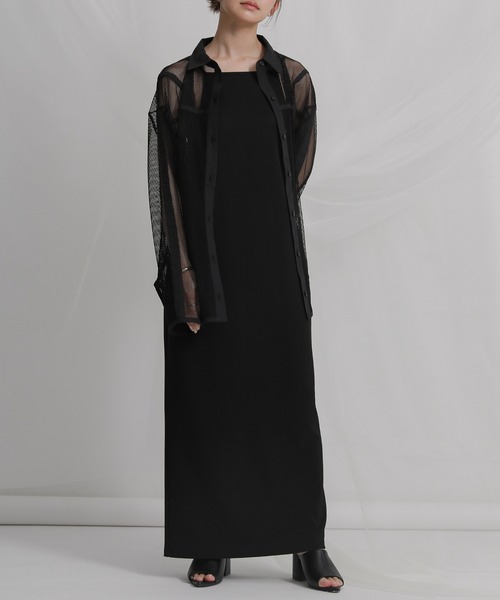 select MOCA(セレクトモカ)の「アメスリキャミソールワンピース(ワンピース・レディース・ベージュ/ブラック・MEDIUM/LARGE)」の3枚目の写真