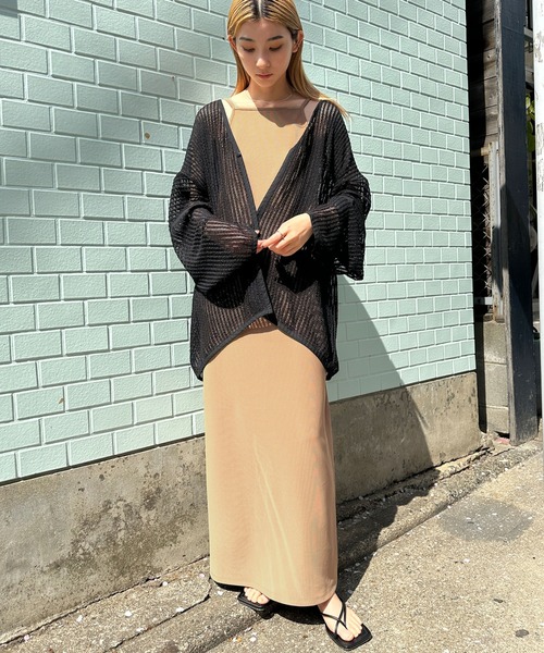 select MOCA(セレクトモカ)の「アメスリキャミソールワンピース(ワンピース・レディース・ベージュ/ブラック・MEDIUM/LARGE)」の17枚目の写真