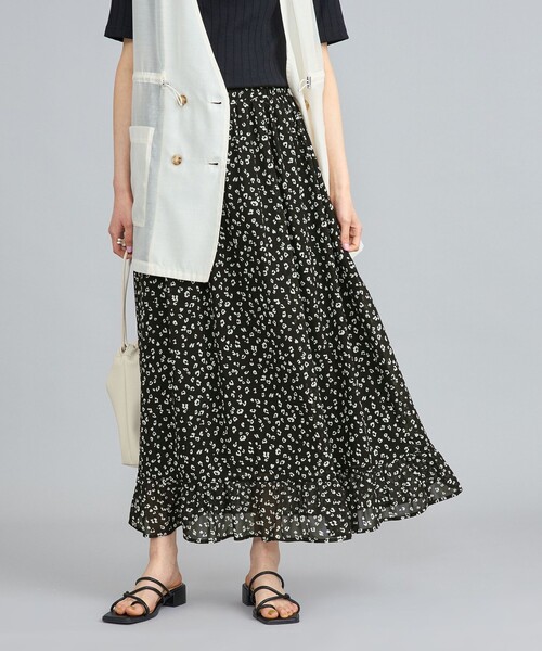 セール】レオパードプリントフリルギャザースカート（スカート）｜coen